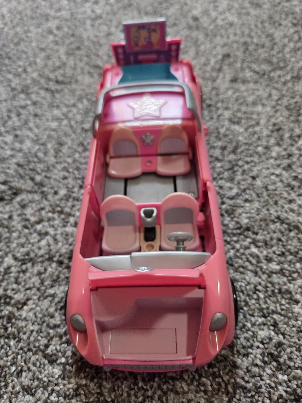 Vintage Polly Pocket Pink Convertible Car Vehicle Mattel Y2K Toy